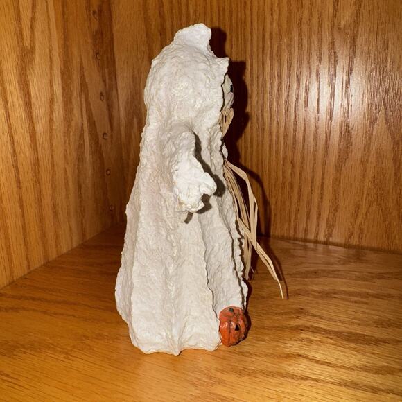 Vintage Broomsnickle Ghost Pumpkin Figurine Linda Lindquist Baldwin Enesco 1997 - Picture 4 of 10